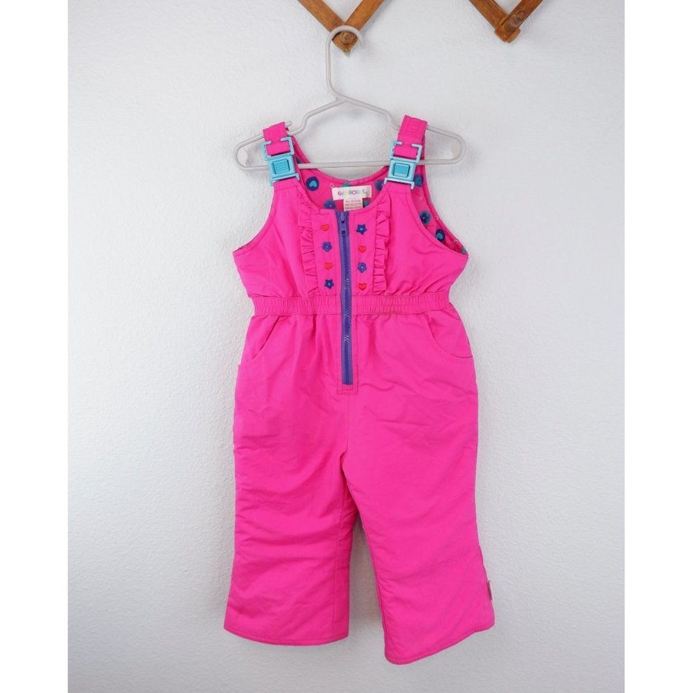 Vintage Gymboree pink overalls jumpsuit ski snowsuit, size small